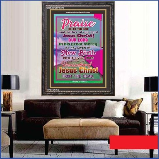 PRAISE BE TO GOD   Christian Artwork Acrylic Glass Frame   (GWFAVOUR6879)   