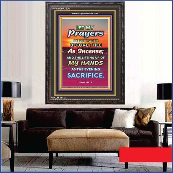 PRAYERS AS INCENSE   Bible Verse Frame for Home   (GWFAVOUR7236)   