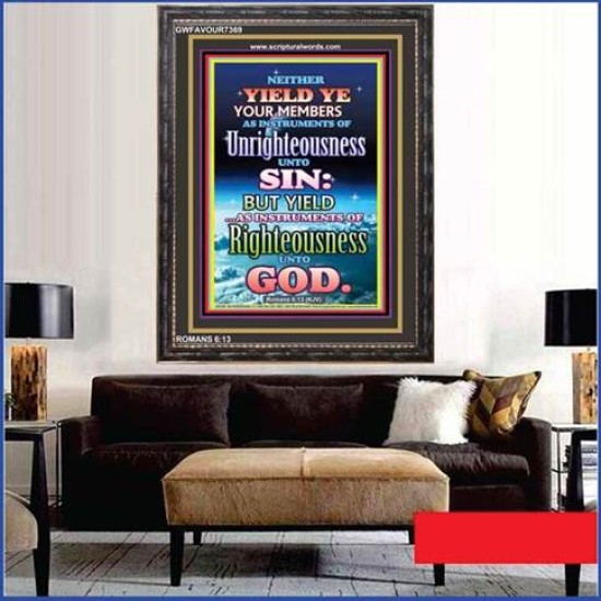 UNRIGHTEOUSNESS   Contemporary Christian Paintings Acrylic Glass frame   (GWFAVOUR7369)   