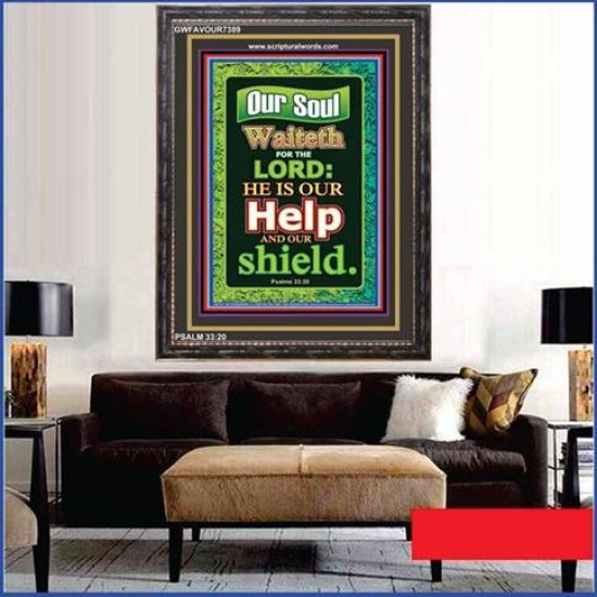 OUR HELP   Inspirational Wall Art Frame   (GWFAVOUR7389)   