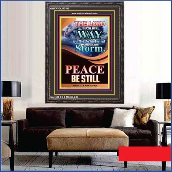 PEACE  BE STILL   Bible Verse Frame for Home Online   (GWFAVOUR7449)   