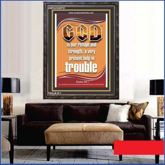 A VERY PRESENT HELP   Scripture Wood Frame Signs   (GWFAVOUR751)   