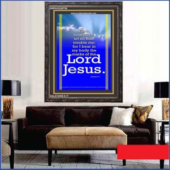 MARKS OF THE LORD JESUS CHRIST   Scripture Wooden Framed Signs   (GWFAVOUR756)   