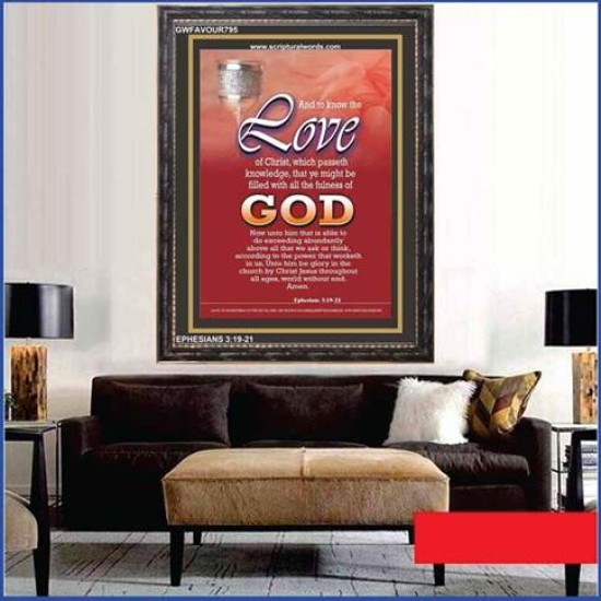 LOVE OF CHRIST   Bible Verse Art Prints   (GWFAVOUR795)   