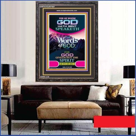THE WORDS OF GOD   Framed Interior Wall Decoration   (GWFAVOUR7987)   