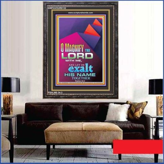 MAGNIFY THE LORD   Biblical Paintings Frame   (GWFAVOUR8132)   