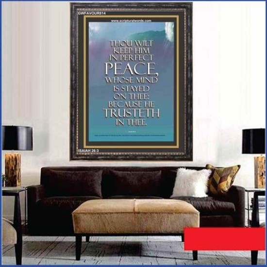 PERFECT PEACE   Contemporary Christian Paintings Frame   (GWFAVOUR814)   