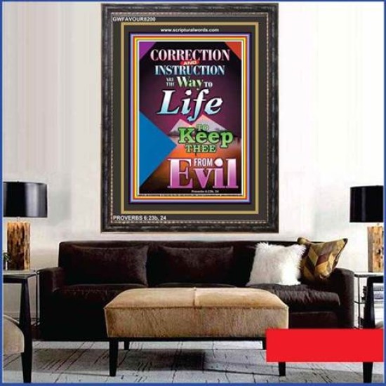 THE WAY TO LIFE   Scripture Art Acrylic Glass Frame   (GWFAVOUR8200)   