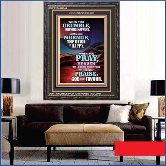 PRAISE GOD   Bible Verse Frame   (GWFAVOUR8548)   