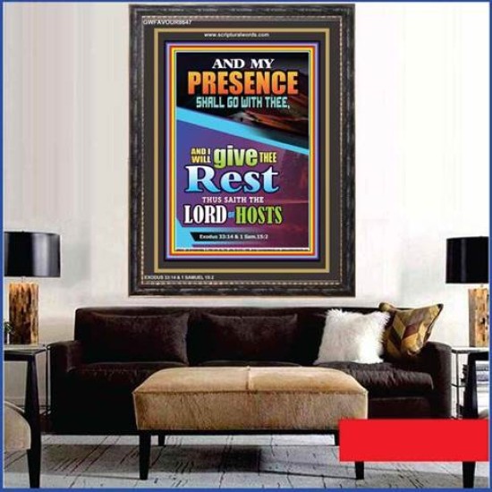 MY PRESENCE SHALL GO WITH THEE   Frame Biblical Paintings   (GWFAVOUR8647)   