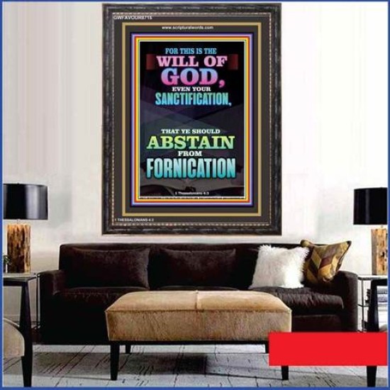 ABSTAIN FROM FORNICATION   Scripture Wall Art   (GWFAVOUR8715)   