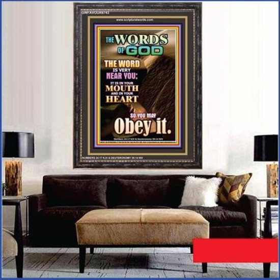 OBEY THE WORD OF GOD   Frame Bible Verse   (GWFAVOUR8743)   