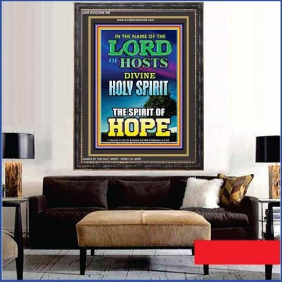 THE SPIRIT OF HOPE   Bible Verses Wall Art Acrylic Glass Frame   (GWFAVOUR8798)   