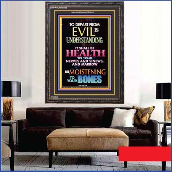 WISDOM IS HEALTH   Inspirational Wall Art Frame   (GWFAVOUR8833)   