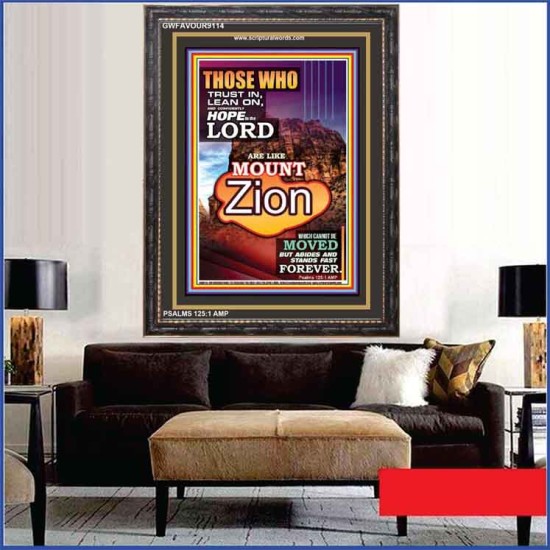 MOUNT ZION   Bible Verse Framed for Home   (GWFAVOUR9114)   