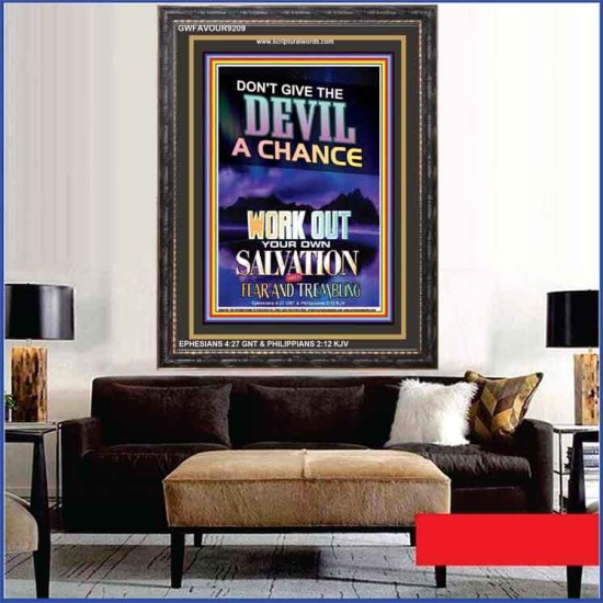 WORK OUT YOUR SALVATION   Bible Verses Wall Art Acrylic Glass Frame   (GWFAVOUR9209)   