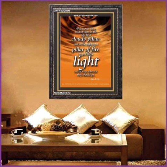 PILLAR OF FIRE BY NIGHT PILLAR CLOUD BY DAY   Bible Verses Framed for Home   (GWFAVOUR018)   