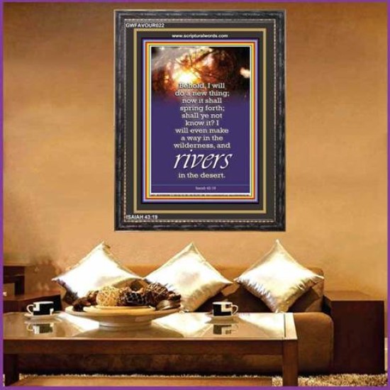 A NEW THING DIVINE BREAKTHROUGH   Printable Bible Verses to Framed   (GWFAVOUR022)   