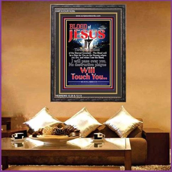 NO DESTRUCTIVE PLAGUE WILL TOUCH YOU   Inspirational Wall Art Poster   (GWFAVOUR1628b)   