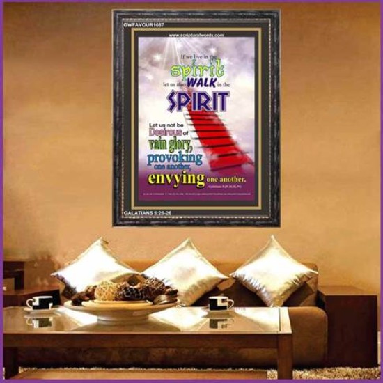 WALK IN THE SPIRIT   Large Framed Scripture Wall Art   (GWFAVOUR1667)   