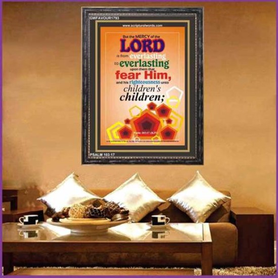 MERCY OF THE LORD   Acrylic Glass Framed Bible Verse   (GWFAVOUR1793)   