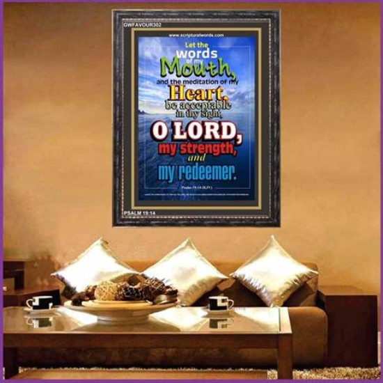 O LORD ANSWER MY PRAYER   Contemporary Christian Art Acrylic Glass Frame   (GWFAVOUR302)   