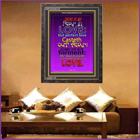 NO FEAR IN LOVE   Inspirational Wall Art Poster   (GWFAVOUR3149)   