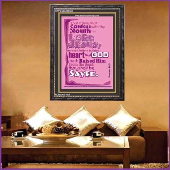 RAISED HIM FROM THE DEAD   Biblical Art Acrylic Glass Frame   (GWFAVOUR3300)   