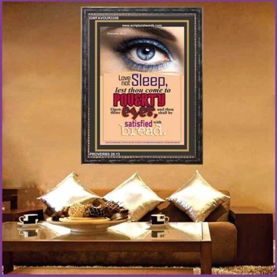 LOVE NOT SLEEP   Framed Business Entrance Lobby Wall Decoration    (GWFAVOUR3358)   