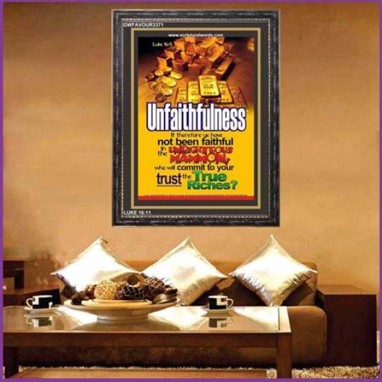 TRUE RICHES   Acrylic Glass Frame Scripture Art   (GWFAVOUR3371)   