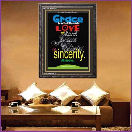 LOVE OUR LORD JESUS CHRIST   Framed Interior Wall Decoration   (GWFAVOUR3654)   