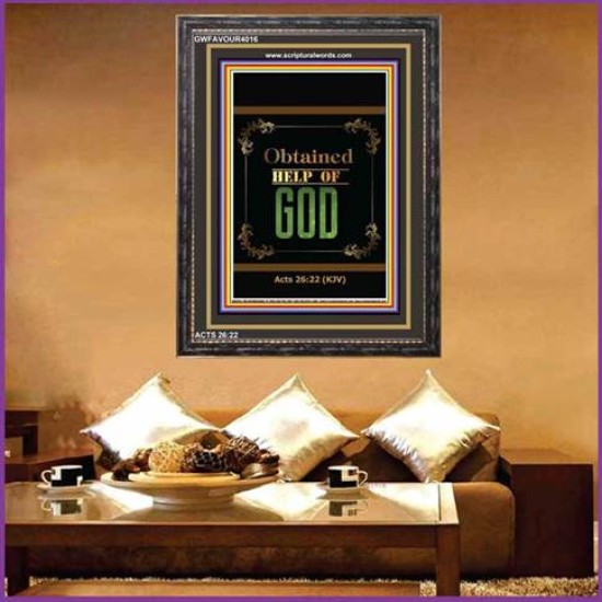 OBTAINED HELP OF GOD   Scriptural Portrait Acrylic Glass Frame   (GWFAVOUR4016)   