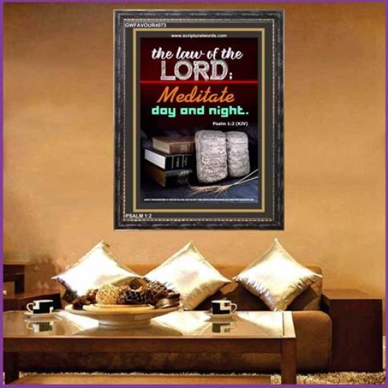 MEDITATE DAY AND NIGHT   Framed Sitting Room Wall Decoration   (GWFAVOUR4073)   