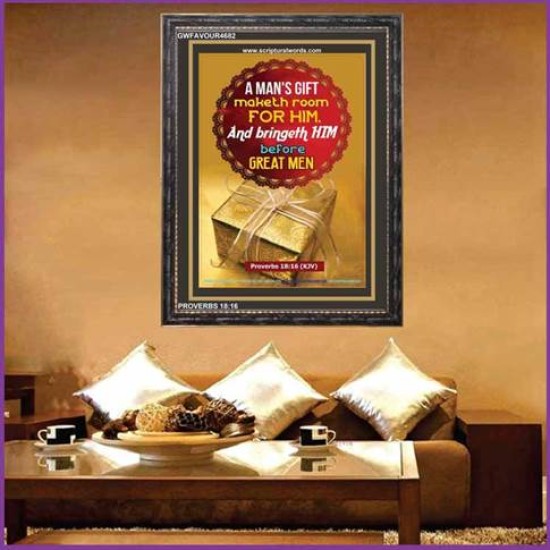 MAKETH ROOM FOR HIM   Contemporary Christian Wall Art Frame   (GWFAVOUR4682)   