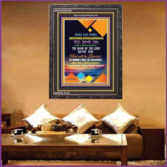 PASS BEFORE THEE   Large Framed Scriptural Wall Art   (GWFAVOUR4796)   