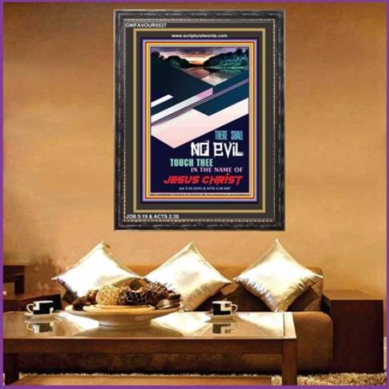 NO EVIL   Bible Verses Wall Art Acrylic Glass Frame   (GWFAVOUR5537)   