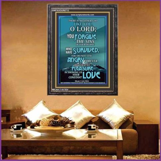 NO OTHER GOD LIKE YOU O LORD   Bible Verse Framed for Home Online   (GWFAVOUR6713)   