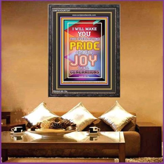 PRIDE AND JOY   Large Frame Scriptural Wall Art   (GWFAVOUR7247)   