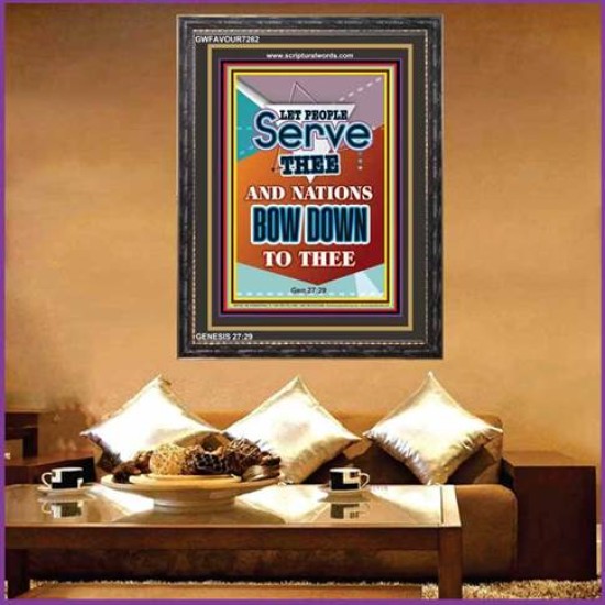 NATIONS SHALL BOW DOWN TO YOU   Bible Verse Framed Art Prints   (GWFAVOUR7262)   