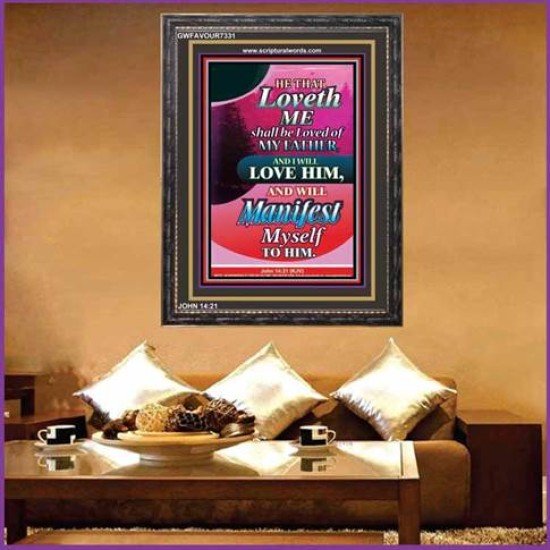 LOVE GOD   contemporary Christian Art Frame   (GWFAVOUR7331)   