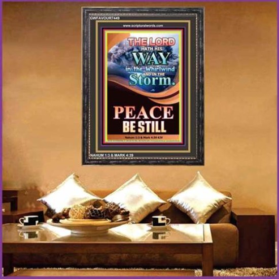 PEACE  BE STILL   Bible Verse Frame for Home Online   (GWFAVOUR7449)   