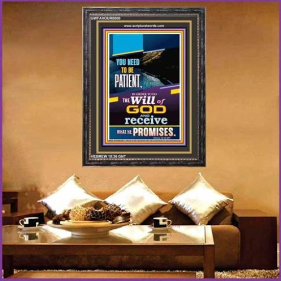 THE WILL OF GOD   Inspirational Wall Art Wooden Frame   (GWFAVOUR8000)   