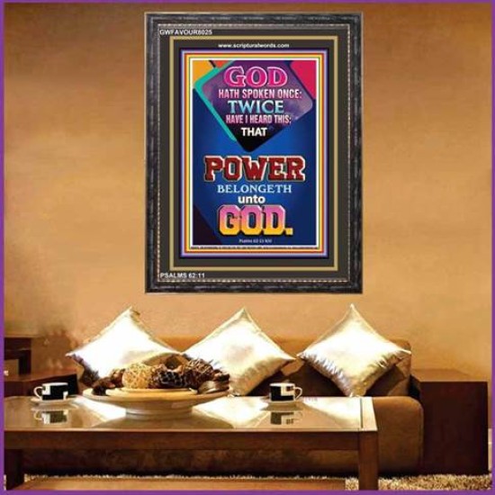 POWER   Custom Framed Bible Verse   (GWFAVOUR8025)   