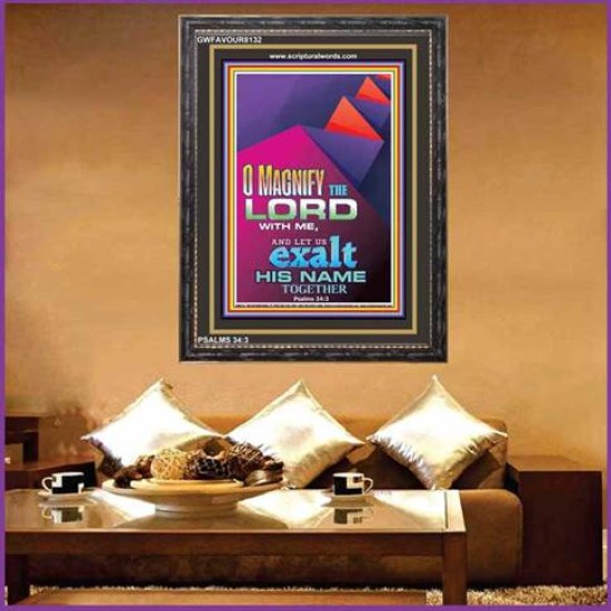 MAGNIFY THE LORD   Biblical Paintings Frame   (GWFAVOUR8132)   