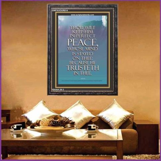 PERFECT PEACE   Contemporary Christian Paintings Frame   (GWFAVOUR814)   