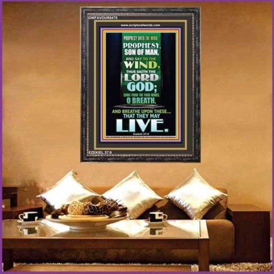 PROPHESY UNTO THE WIND   Bible Verses Frame for Home   (GWFAVOUR8475)   