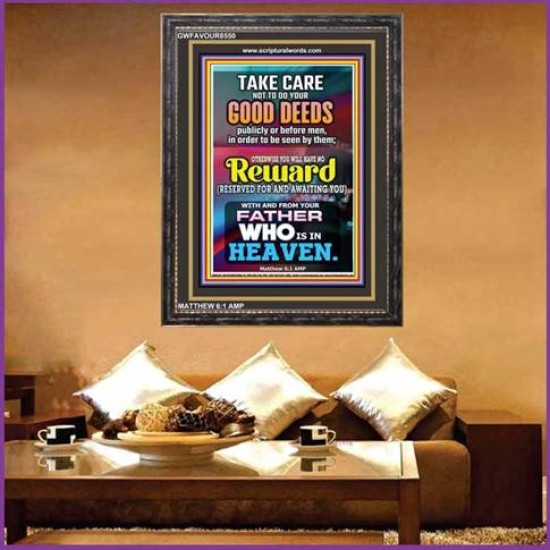 YOUR FATHER WHO IS IN HEAVEN    Scripture Wooden Frame   (GWFAVOUR8550)   