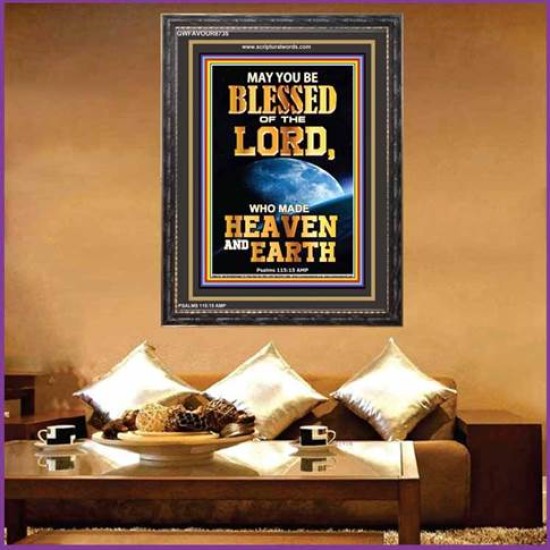 WHO MADE HEAVEN AND EARTH   Encouraging Bible Verses Framed   (GWFAVOUR8735)   