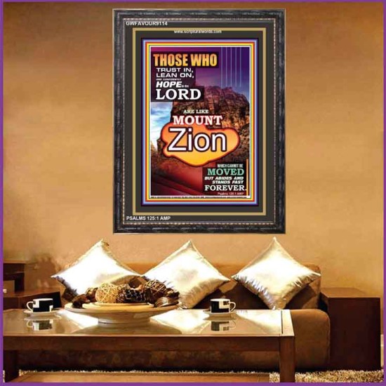 MOUNT ZION   Bible Verse Framed for Home   (GWFAVOUR9114)   