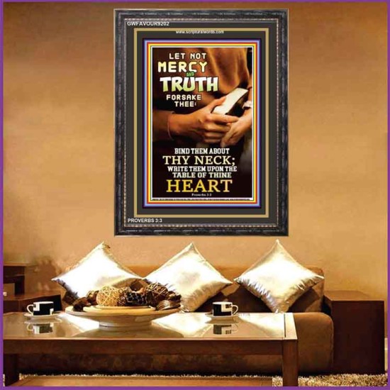 MERCY AND TRUTH   Scripture Art Wooden Frame   (GWFAVOUR9202)   